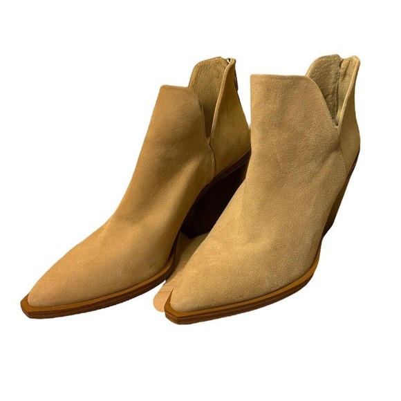 Vince Camuto Shoes - Vince Camuto Ankle Boots Gigietta Womens Suede Heeled Western Booties 8M 38 1/2